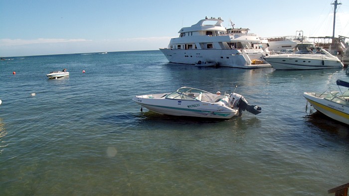 speedboat Paphos Harbour Cyprus